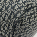 Christian Dior Trotter Canvas Boston Bag 2way Navy Gold Auth BD2104SAV-17