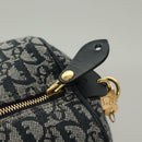 Christian Dior Trotter Canvas Boston Bag 2way Navy Gold Auth BD2104SAV-9