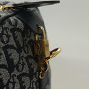 Christian Dior Trotter Canvas Boston Bag 2way Navy Gold Auth BD2104SAV-18