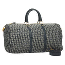 Christian Dior Trotter Canvas Boston Bag 2way Navy Gold Auth BD2104SAV-1
