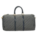 Christian Dior Trotter Canvas Boston Bag 2way Navy Gold Auth BD2104SAV-13