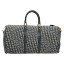 Christian Dior Trotter Canvas Boston Bag 2way Navy Gold Auth BD2104SAV-2