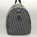 Christian Dior Trotter Canvas Boston Bag 2way Navy Gold Auth BD2104SAV-3