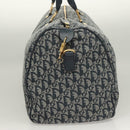 Christian Dior Trotter Canvas Boston Bag 2way Navy Gold Auth BD2104SAV-4