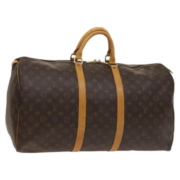 LOUIS VUITTON Monogram Keepall 55 Boston Bag M41424 LV Auth BD2113