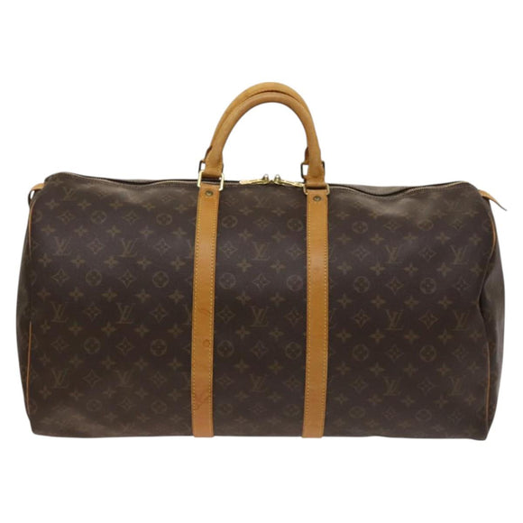 LOUIS VUITTON Monogram Keepall 55 Boston Bag M41424 LV Auth BD2113