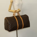 LOUIS VUITTON Monogram Keepall 55 Boston Bag M41424 LV Auth BD2113-22