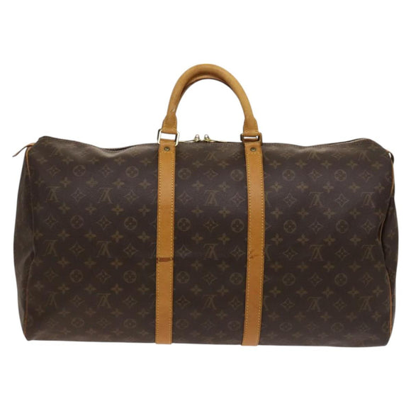 LOUIS VUITTON Monogram Keepall 55 Boston Bag M41424 LV Auth BD2113