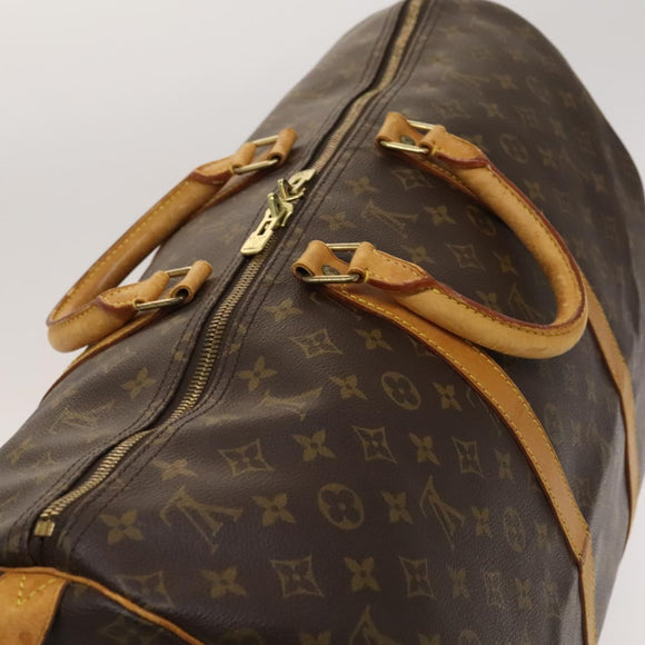 LOUIS VUITTON Monogram Keepall 55 Boston Bag M41424 LV Auth BD2113
