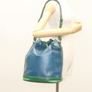 LOUIS VUITTON Epi Noe Shoulder Bag Bicolor Green Blue M44044 LV Auth BD2117-21