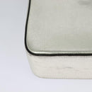 Salvatore Ferragamo Gancini Bag Leather Champagne Gold Silver Auth BD2119-16