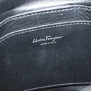 Salvatore Ferragamo Gancini Bag Leather Champagne Gold Silver Auth BD2119-20