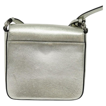 Salvatore Ferragamo Gancini Bag Leather Champagne Gold Silver Auth BD2119 - 0