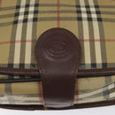 Burberrys Shoulder Bag PVC Beige Brown gold Auth BD212-17