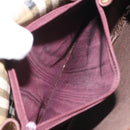 Burberrys Shoulder Bag PVC Beige Brown gold Auth BD212-12