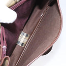 Burberrys Shoulder Bag PVC Beige Brown gold Auth BD212-20