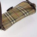 Burberrys Shoulder Bag PVC Beige Brown gold Auth BD212-6