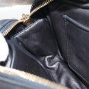 PRADA Ribbon Shoulder Bag Leather Black Gold Auth BD2127V-23