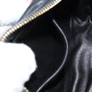 PRADA Ribbon Shoulder Bag Leather Black Gold Auth BD2127V-24