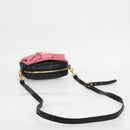 PRADA Ribbon Shoulder Bag Leather Black Gold Auth BD2127V-7