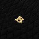 BALLY Chain Shoulder Bag Nylon Black Gold Auth BD2129-17