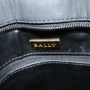 BALLY Chain Shoulder Bag Nylon Black Gold Auth BD2129-11