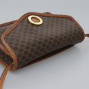 CELINE Macadam Canvas Shoulder Bag PVC Leather Brown Gold Auth BD213-5