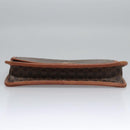 CELINE Macadam Canvas Shoulder Bag PVC Leather Brown Gold Auth BD213-8