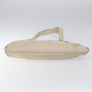 Salvatore Ferragamo Gancini Shoulder Bag Leather White Silver Auth BD2130-5