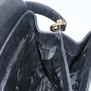 Salvatore Ferragamo Hand Bag Leather Black Gold Auth BD2131-19