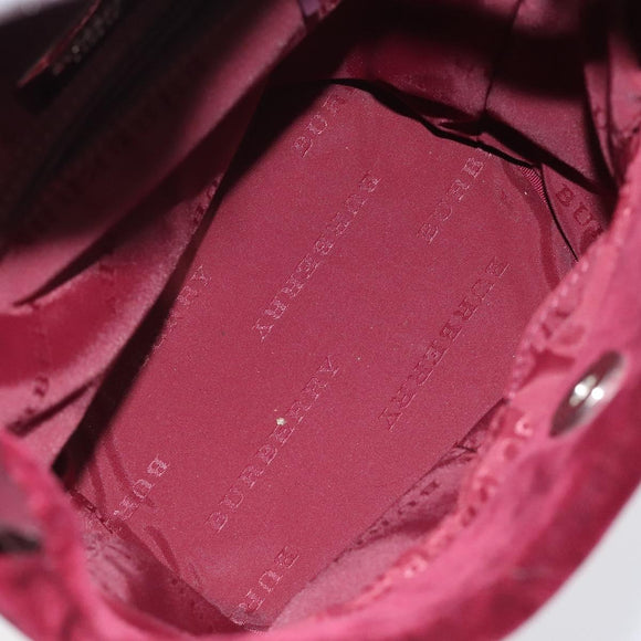 BURBERRY Nova Check Hand Bag Canvas Beige Silver Auth BD2133