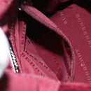 BURBERRY Nova Check Hand Bag Canvas Beige Silver Auth BD2133-12