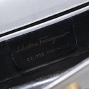 Salvatore Ferragamo Shoulder Bag Leather Gray Gold Auth BD2145-16