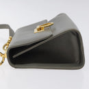 Salvatore Ferragamo Shoulder Bag Leather Gray Gold Auth BD2145-5