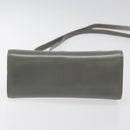 Salvatore Ferragamo Shoulder Bag Leather Gray Gold Auth BD2145-9