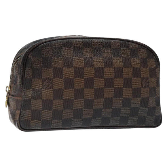 LOUIS VUITTON Damier Ebene Trousse Toilette 25 Clutch Bag N47624 LV Auth BD2155