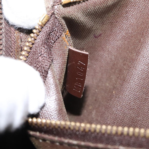 LOUIS VUITTON Damier Ebene Trousse Toilette 25 Clutch Bag N47624 LV Auth BD2155