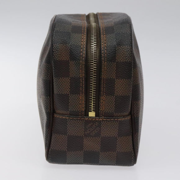 LOUIS VUITTON Damier Ebene Trousse Toilette 25 Clutch Bag N47624 LV Auth BD2155