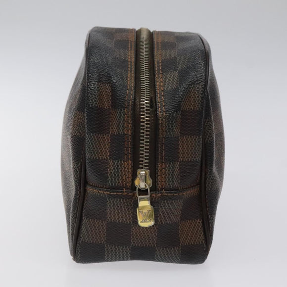 LOUIS VUITTON Damier Ebene Trousse Toilette 25 Clutch Bag N47624 LV Auth BD2155