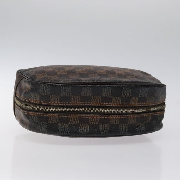 LOUIS VUITTON Damier Ebene Trousse Toilette 25 Clutch Bag N47624 LV Auth BD2155