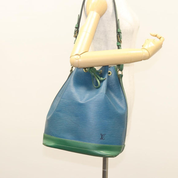 LOUIS VUITTON Epi Noe Shoulder Bag Bicolor Green Blue M44044 LV Auth BD2157
