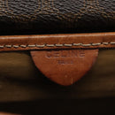 CELINE Macadam Canvas Shoulder Bag PVC Leather Brown Auth BD216-17