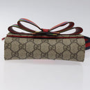 GUCCI GG Supreme Sherry Line Kinder-Gürteltasche PVC Beige Rot Marineblau Auth BD2175-5