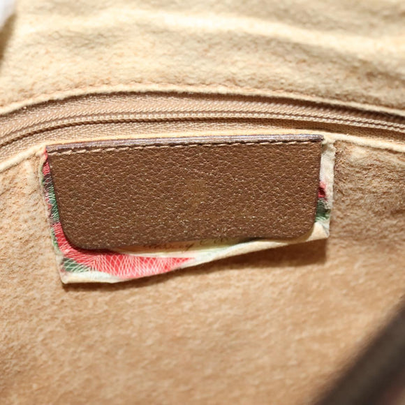 GUCCI GG Supreme Web Sherry Line Shoulder Bag PVC Beige 56 02 032 Auth BD2176