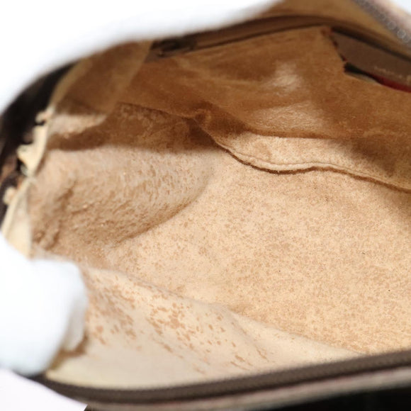 GUCCI GG Supreme Web Sherry Line Shoulder Bag PVC Beige 56 02 032 Auth BD2176