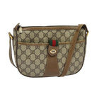 GUCCI GG Supreme Web Sherry Line Shoulder Bag PVC Beige 56 02 032 Auth BD2176-1