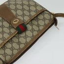 GUCCI GG Supreme Web Sherry Line Shoulder Bag PVC Beige 56 02 032 Auth BD2176-6