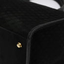 BALLY Quilted Hand Bag Leather Black Gold Auth BD2177-10