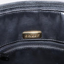 BALLY Quilted Hand Bag Leather Black Gold Auth BD2177-16