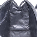 BALLY Quilted Hand Bag Leather Black Gold Auth BD2177-18